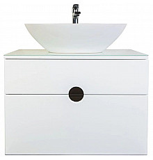 Тумба с раковиной белый глянец 75 см Orange Moon Mo-75TU+RA