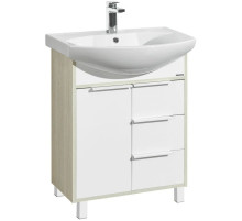 Тумба белый глянец/ясень фабрик 59,4 см Акватон Рико 1A213301RIB90