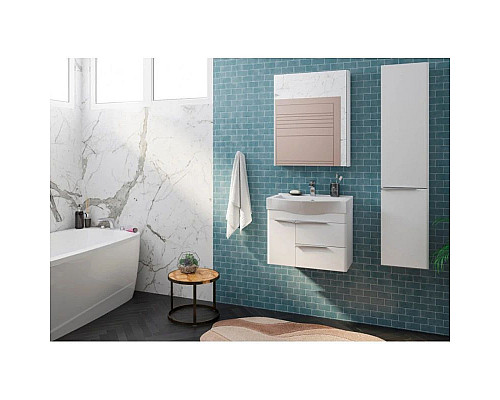 Заказать Тумба с раковиной белый глянец 65 см Акватон Беверли 1A2353K0BV010 в магазине сантехники Santeh-Crystal.ru