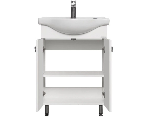 Заказать Тумба с раковиной белый глянец 60,5 см Акватон Фиджи 1A1796K0FG010 в магазине сантехники Santeh-Crystal.ru