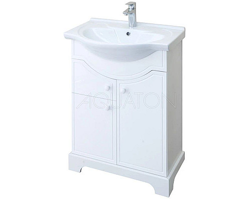 Приобрести Тумба белый глянец 64,5 см Акватон Элен 1A218901EN010 в магазине сантехники Santeh-Crystal.ru