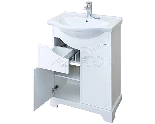 Приобрести Тумба белый глянец 64,5 см Акватон Элен 1A218901EN010 в магазине сантехники Santeh-Crystal.ru