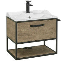 Тумба дуб кантри/черный 64,2 см Акватон Лофт Фабрик 1A242301LTDY0