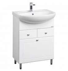 Тумба белый глянец 61 см с бельевой корзиной Акватон Норма 1A054901NO010