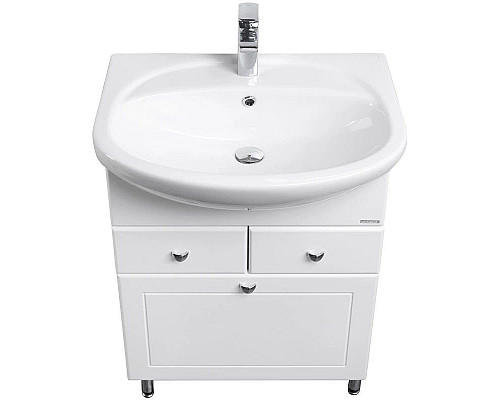 Купить Тумба белый глянец 61 см с бельевой корзиной Акватон Норма 1A054901NO010 в магазине сантехники Santeh-Crystal.ru