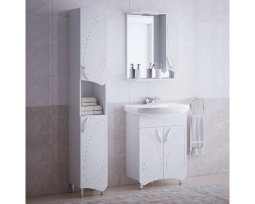 Заказать Тумба с раковиной белый глянец 61,5 см Corozo Кентис SETSD-00000314/SD-00000396 в магазине сантехники Santeh-Crystal.ru