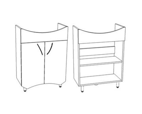 Заказать Тумба с раковиной белый глянец 61,5 см Corozo Кентис SETSD-00000314/SD-00000396 в магазине сантехники Santeh-Crystal.ru