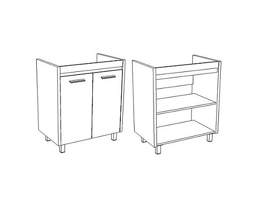 Купить Тумба с раковиной белый глянец/лайн 66 см Corozo Лорена SETSD-00000319/SD-00000391 в магазине сантехники Santeh-Crystal.ru