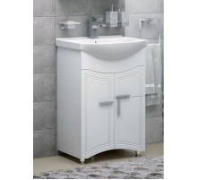 Тумба с раковиной белый глянец 56 см Corozo Креста SETSD-00000353/IDL56SAWB01