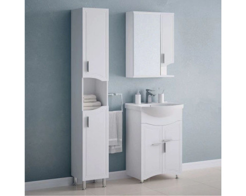 Приобрести Тумба с раковиной белый глянец 56 см Corozo Креста SETSD-00000353/IDL56SAWB01 в магазине сантехники Santeh-Crystal.ru