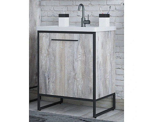 Заказать Тумба с раковиной антик/черный 61 см Corozo Айрон SETSD-00000385/SD-00000380 в магазине сантехники Santeh-Crystal.ru