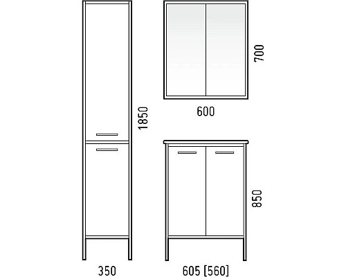 Заказать Тумба с раковиной антик/черный 61 см Corozo Айрон SETSD-00000385/SD-00000380 в магазине сантехники Santeh-Crystal.ru