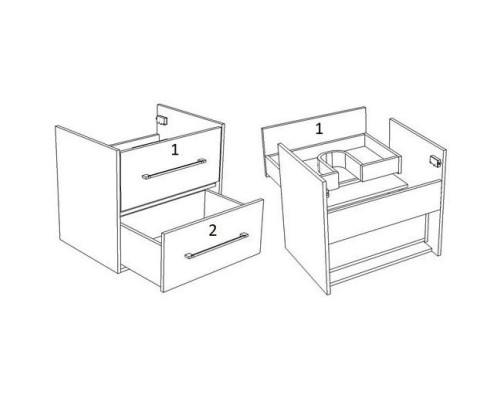 Заказать Тумба с раковиной белый глянец/дуб сонома 66 см Corozo Гольф SETSD-00000312/SD-00000391 в магазине сантехники Santeh-Crystal.ru