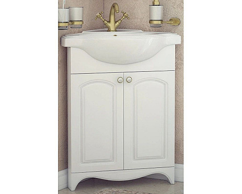 Заказать Тумба с раковиной белый глянец 65 см Corozo Лорена SETSD-00000316/SD-00000377 в магазине сантехники Santeh-Crystal.ru