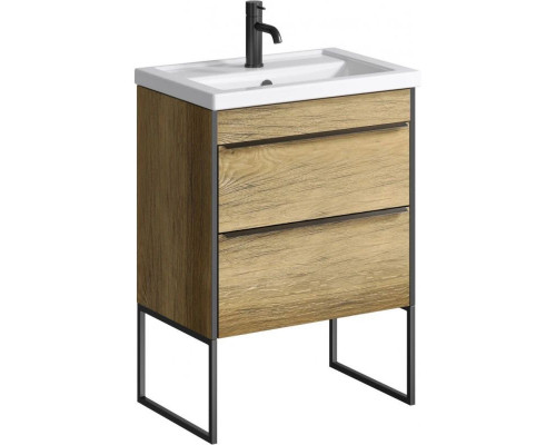 Приобрести Тумба с раковиной дуб балтийский 60,5 см Aqwella 5 Stars Fargo SETFRG0106DB/4640021060773 в магазине сантехники Santeh-Crystal.ru