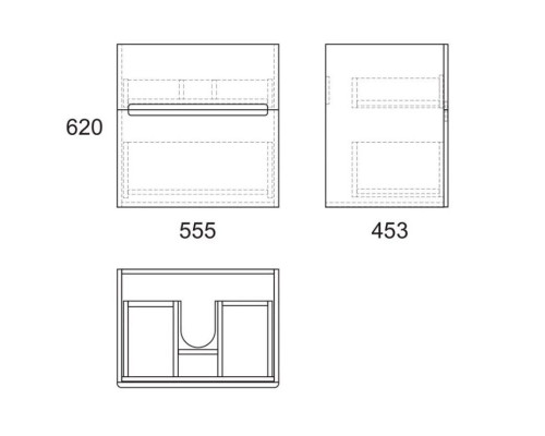 Заказать Тумба с раковиной белый глянец 60,4 см OWL 1975 Nyborg SETOW06.01.00/191638 в магазине сантехники Santeh-Crystal.ru