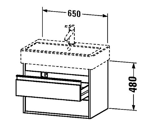 Заказать Тумба графит матовый 65 см Duravit Ketho KT662404949 в магазине сантехники Santeh-Crystal.ru