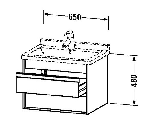 Купить Тумба орех 65 см Duravit Ketho KT664307979 в магазине сантехники Santeh-Crystal.ru