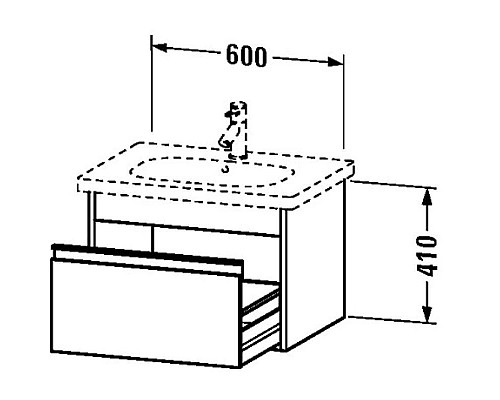 Приобрести Тумба тауп матовый 60 см Duravit Ketho KT667009191 в магазине сантехники Santeh-Crystal.ru