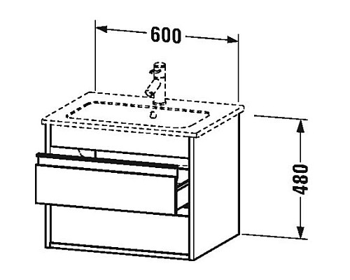 Купить Тумба орех 60 см Duravit Ketho KT642807979 в магазине сантехники Santeh-Crystal.ru