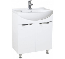Тумба с раковиной белый глянец 55 см Bellezza Альфа 4638808000012 + 4607152360660