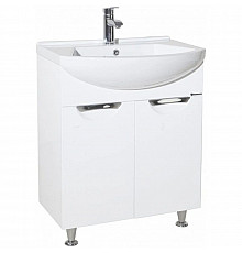 Тумба с раковиной белый глянец 55 см Bellezza Альфа 4638808000012 + 4607152360660