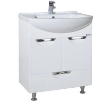 Тумба с раковиной белый глянец 55 см Bellezza Альфа 4638808070015 + 4607152360660