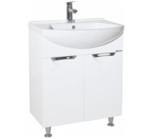 Тумба с раковиной белый глянец 65 см Bellezza Альфа 4638810000017 + 4640021622155