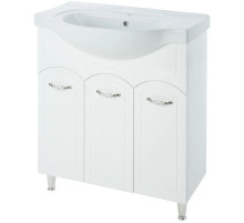 Тумба с раковиной белый глянец 70 см Bellezza Амелия 4630311000015 + 4690311008978