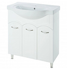 Тумба с раковиной белый глянец 70 см Bellezza Амелия 4630311000015 + 4690311008978