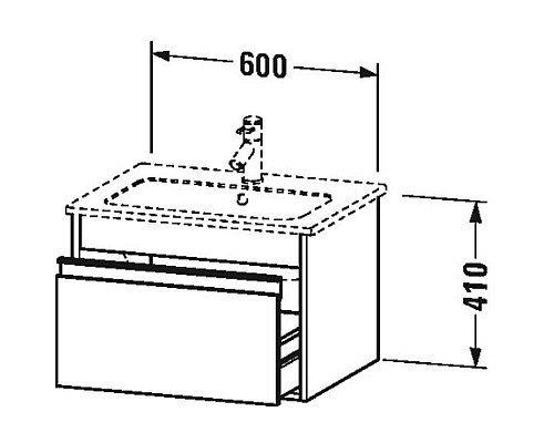 Купить Тумба графит матовый 60 см Duravit Ketho KT641804949 в магазине сантехники Santeh-Crystal.ru