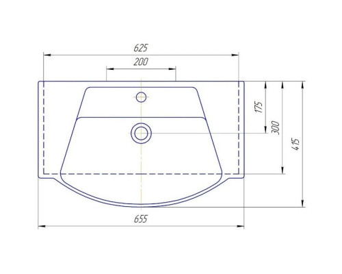 Заказать Тумба с раковиной белый глянец 65,5 см Bellezza Глория 4639510000017 + 4640021060940 в магазине сантехники Santeh-Crystal.ru