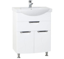 Тумба с раковиной белый глянец 65,5 см Bellezza Глория 4639510090016 + 4640021060940