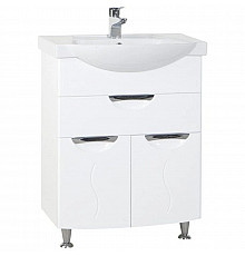 Тумба с раковиной белый глянец 65,5 см Bellezza Глория 4639510090016 + 4640021060940