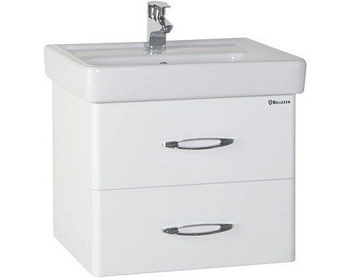 Заказать Тумба с раковиной белый глянец 60 см Bellezza Джела 4639809670013 + 4620000148562 в магазине сантехники Santeh-Crystal.ru