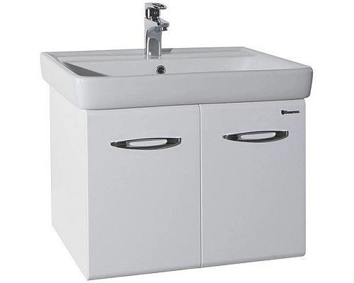 Купить Тумба с раковиной белый глянец 70 см Bellezza Джела 4639811540014 + 4620000148555 в магазине сантехники Santeh-Crystal.ru