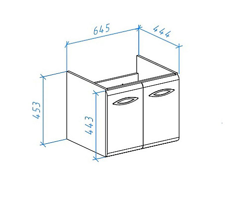 Купить Тумба с раковиной белый глянец 70 см Bellezza Джела 4639811540014 + 4620000148555 в магазине сантехники Santeh-Crystal.ru
