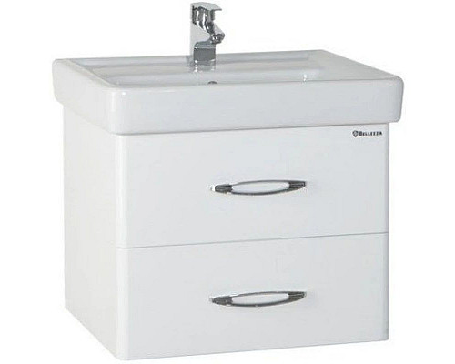 Заказать Тумба с раковиной белый глянец 70 см Bellezza Джела 4639811670018 + 4620000148555 в магазине сантехники Santeh-Crystal.ru