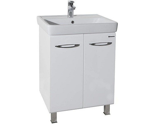 Приобрести Тумба с раковиной белый глянец 70 см Bellezza Джела 4639811660019 + 4620000148555 в магазине сантехники Santeh-Crystal.ru