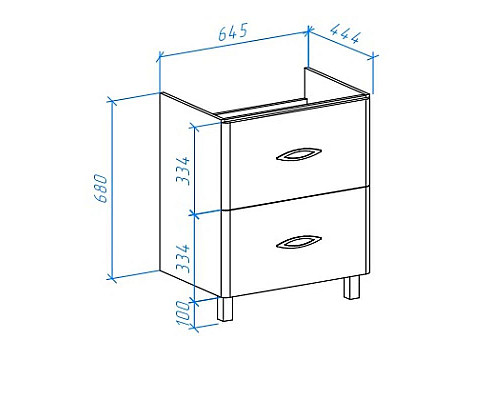 Приобрести Тумба с раковиной белый глянец 70 см Bellezza Джела 4639811110019 + 4620000148555 в магазине сантехники Santeh-Crystal.ru