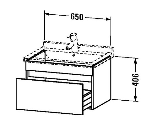 Заказать Тумба белый глянец 65 см Duravit DuraStyle DS638702222 в магазине сантехники Santeh-Crystal.ru