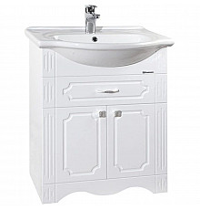 Тумба с раковиной белый глянец 65,5 см Bellezza Кантри 4639910090014 + 4607104872197