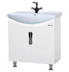 Тумба с раковиной белый глянец 65 см Bellezza Лагуна 4632110240012 + 4620000149897