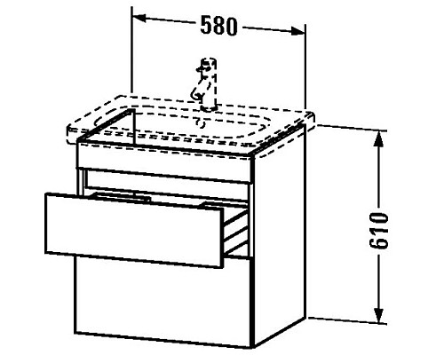 Купить Тумба графит матовый 58 см Duravit DuraStyle DS648004949 в магазине сантехники Santeh-Crystal.ru