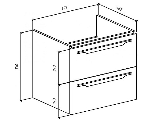 Купить Тумба с раковиной капучино 61 см Bellezza Луиджи 4639209270455 + 4660018640344 в магазине сантехники Santeh-Crystal.ru