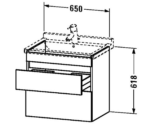 Купить Тумба графит матовый 65 см Duravit DuraStyle DS648704949 в магазине сантехники Santeh-Crystal.ru