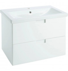 Тумба с раковиной белый глянец 60 см Bellezza Пегас 4630409270016 + 4690311045409