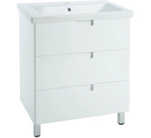 Тумба с раковиной белый глянец 70 см Bellezza Пегас 4630411140017 + 4690311050410