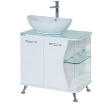 Тумба с раковиной белый глянец 71 см Bellezza Рио 4633611242017 + 4620008193823