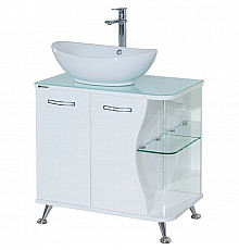 Тумба с раковиной белый глянец 71 см Bellezza Рио 4633611242017 + 4620008193823